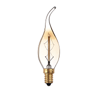 Лампа накаливания JazzWay Retro CA35 Свеча на ветру GOLD 220В Е14 40Вт 400Лм 2700К 35х116 картинка 